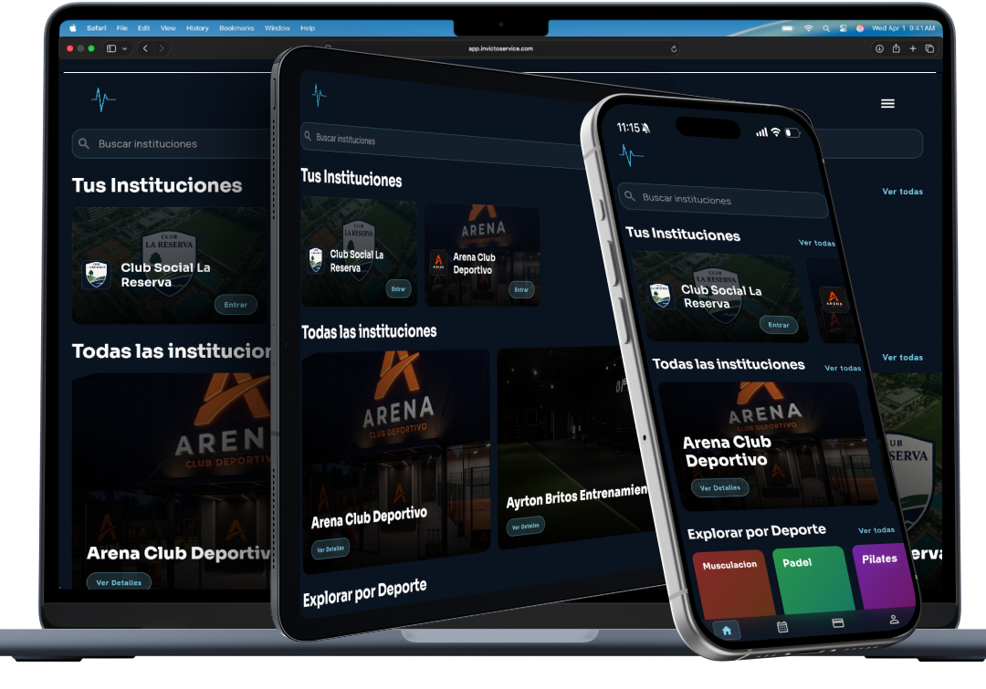 INVICTO en web, tablet y celular